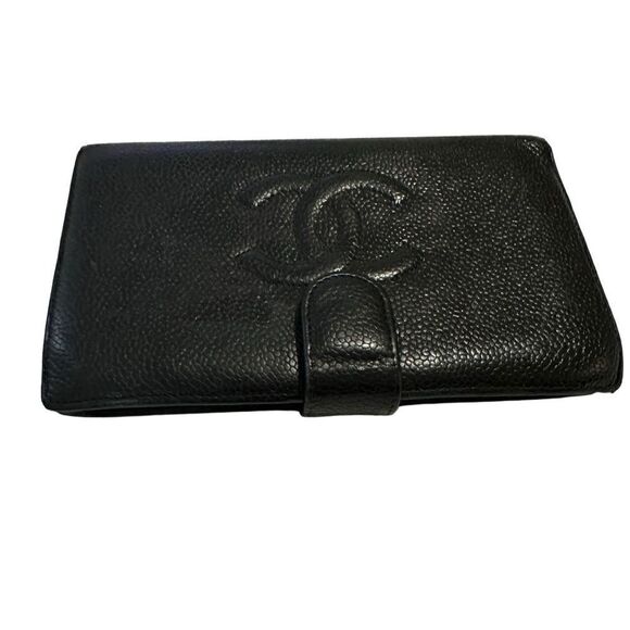 Chanel black long wallet with CC logo - Picture 3 of 15